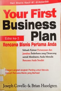 Image of YOUR FIRST BUSINESS PLAN: RENCANA BISNIS PERTAMA ANDA