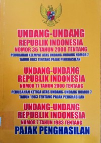 Image of UNDANG-UNDANG REPUBLIK INDONESIA NOMOR 36 TAHUN 2008