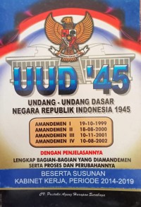 Image of UUD '45 rnUNDANG-UNDANG DASAR NEGARA REPUBLIK INDONESIA 1945