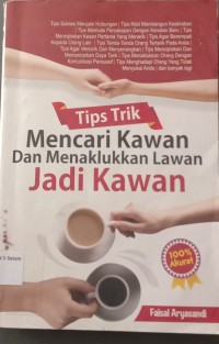 Image of TIPS TRIK MENCARI KAWAN DAN MENAKLUKKAN LAWAN JADI KAWAN