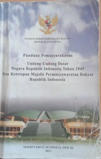Image of PANDUAN UNDANG UNDANG DASAR NEGARA REPUBLIK INDONESIA TAHUN 1945