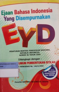 Image of EJAAN BAHASA INDONESIA YANG DI SEMPURNAKAN