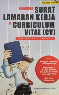 Image of PANDUAN MEMBUAT SURAT LAMARAN KERJA DAN CURRICULUM VITAE : INDONESIA-INGGRIS